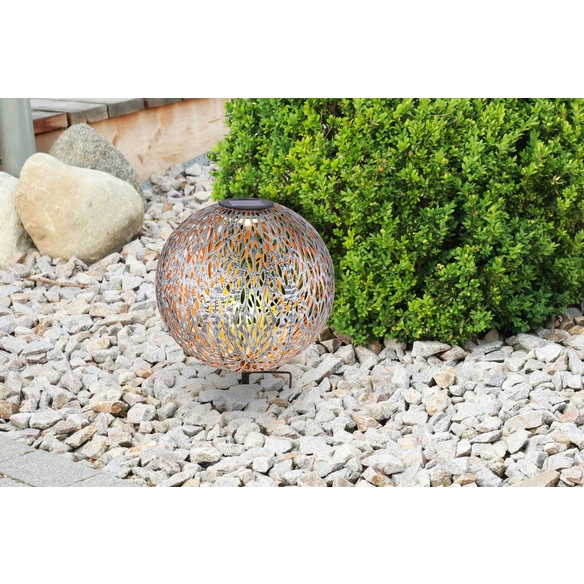 Solarleuchte, LED, Metall, silber