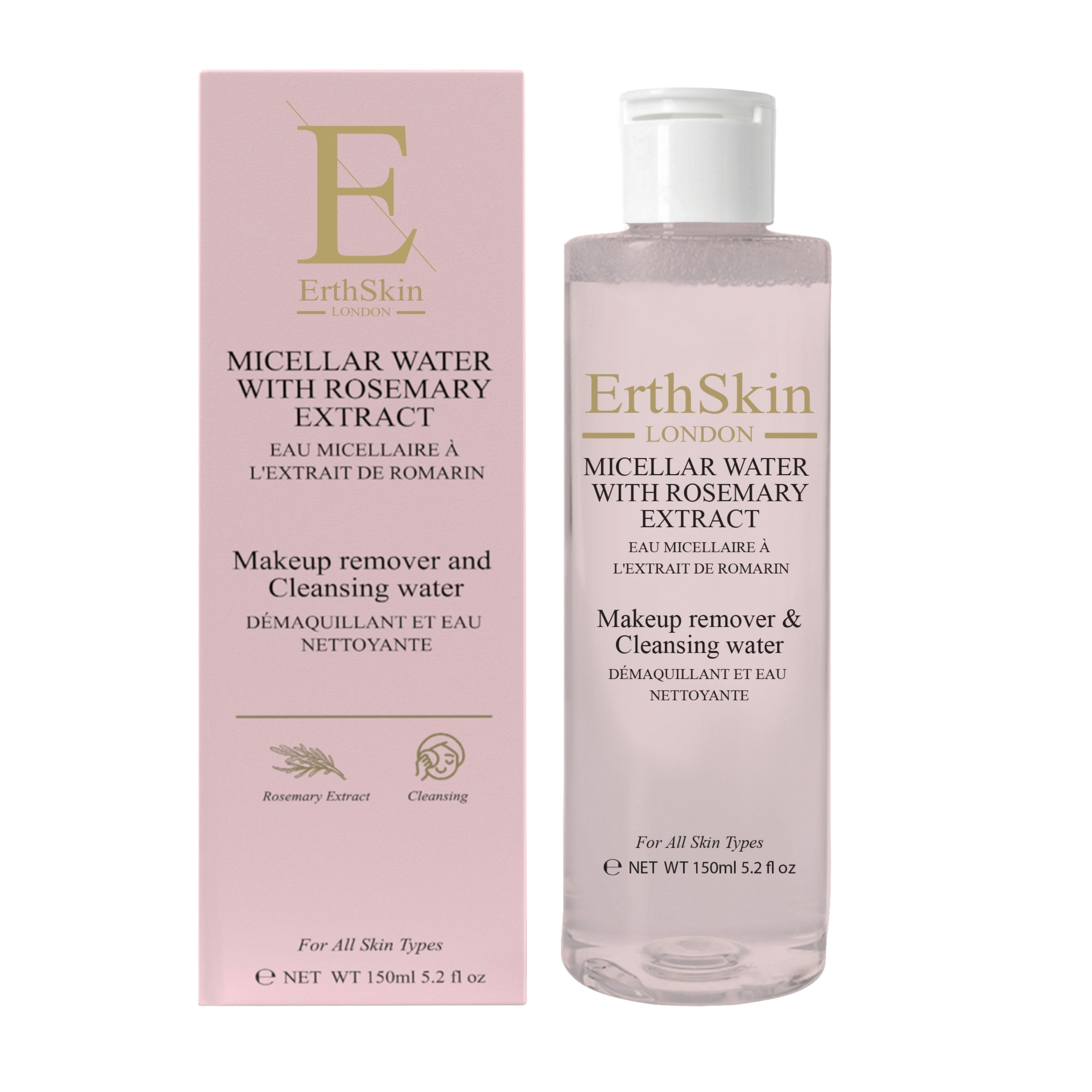 Erth Skin London 2x Micellar Water with Rosemary Extract 150ml