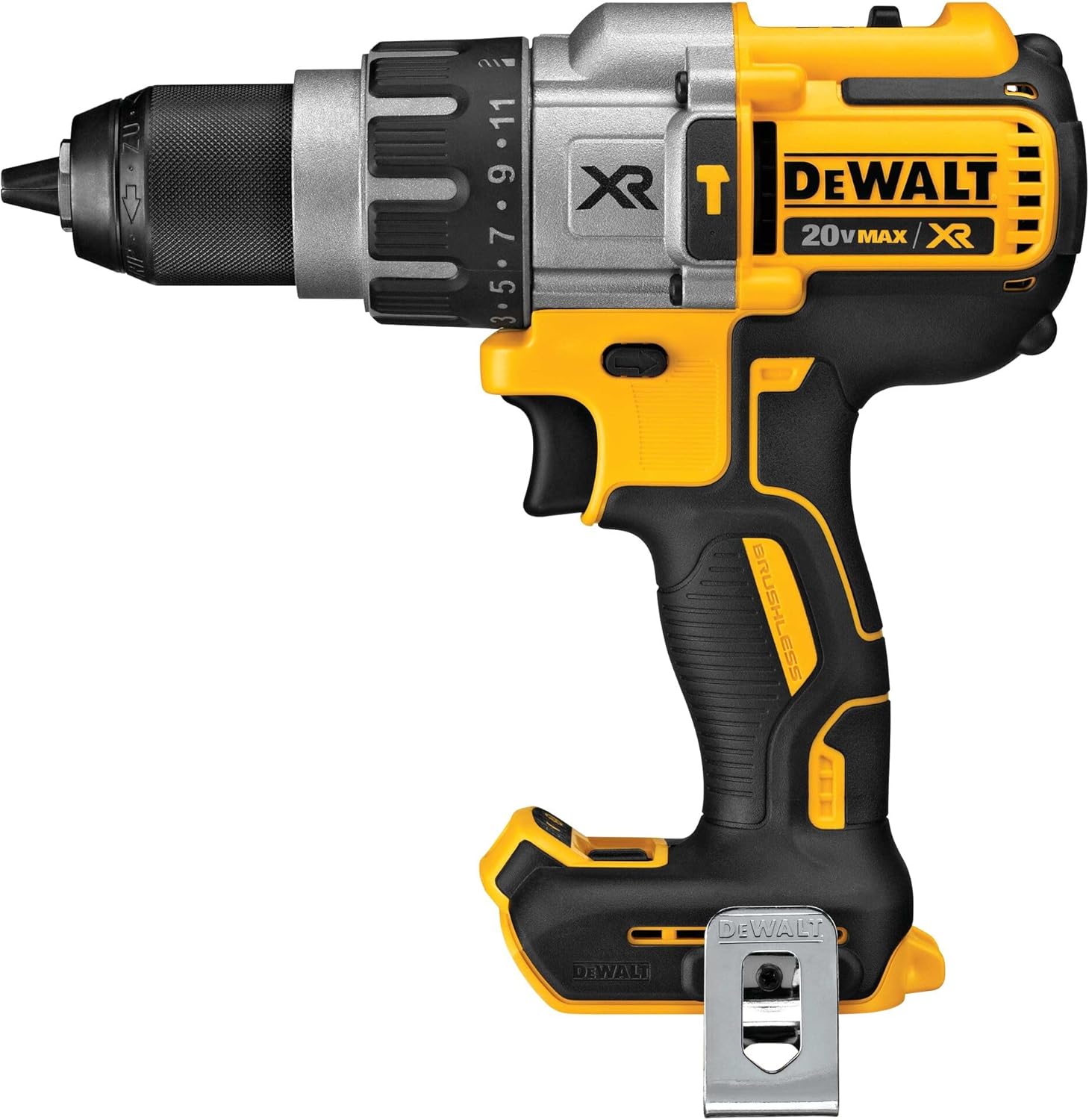 DEWALT 20V MAX XR Cordless Hammer Drill Driver Brushless, Heavy Duty 1/2, 3-Speed, Tool Only (DCD996B)