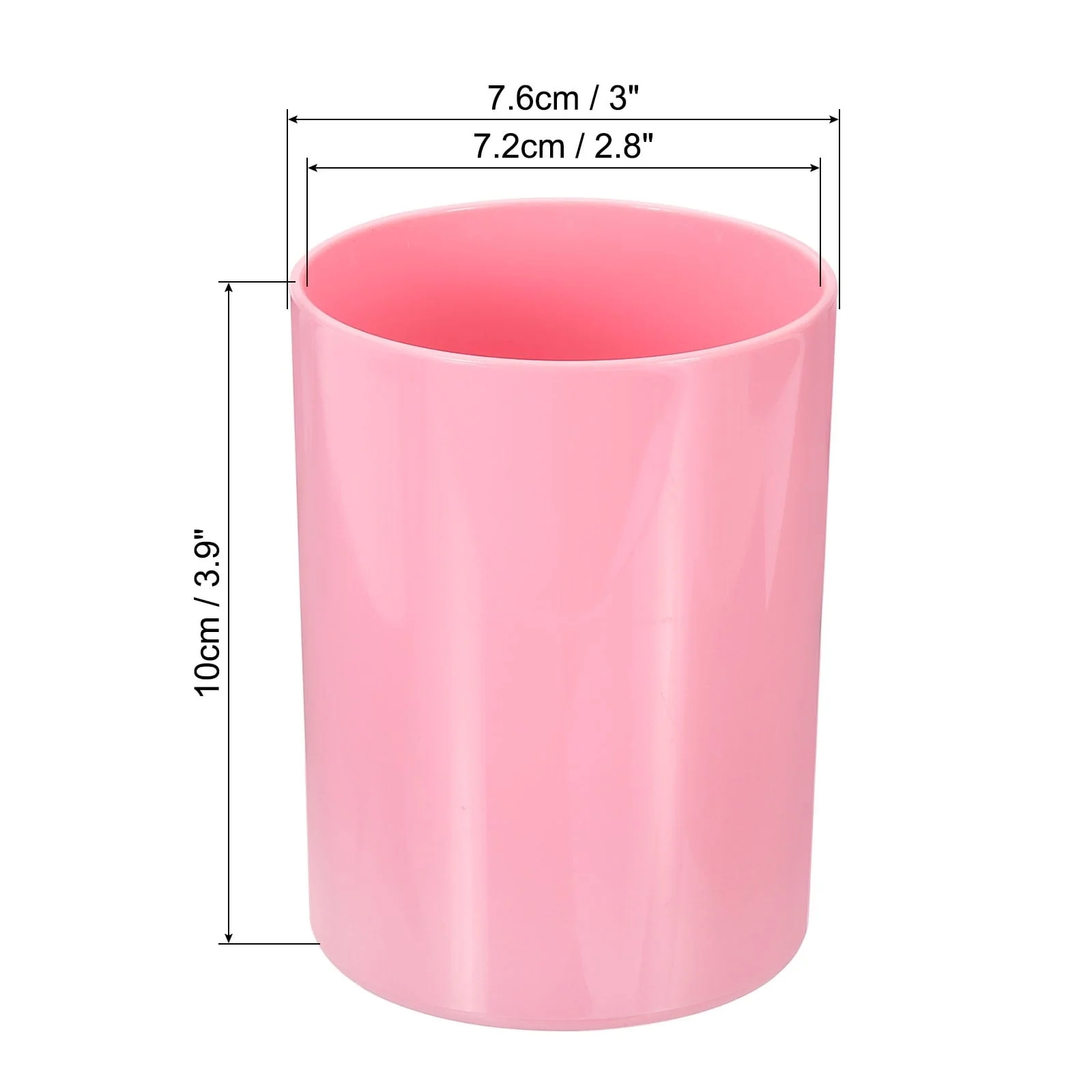 Pencil Holder, Plastic Makeup Brush Holder Round Desktop Organizer