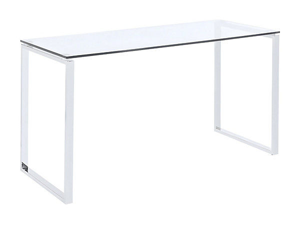 Bureau FREYA - Verre trempé &métal chromé