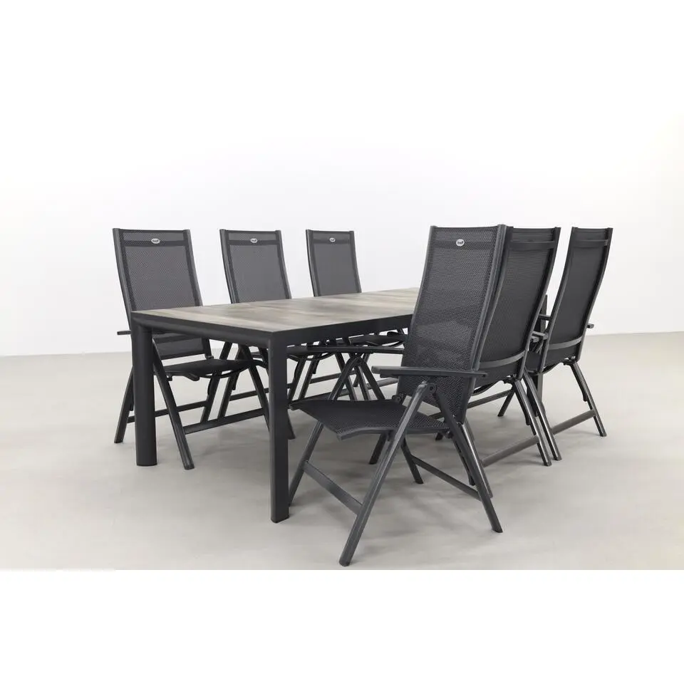 Hartman Roma/Kings tuinset antraciet - 220x100 cm