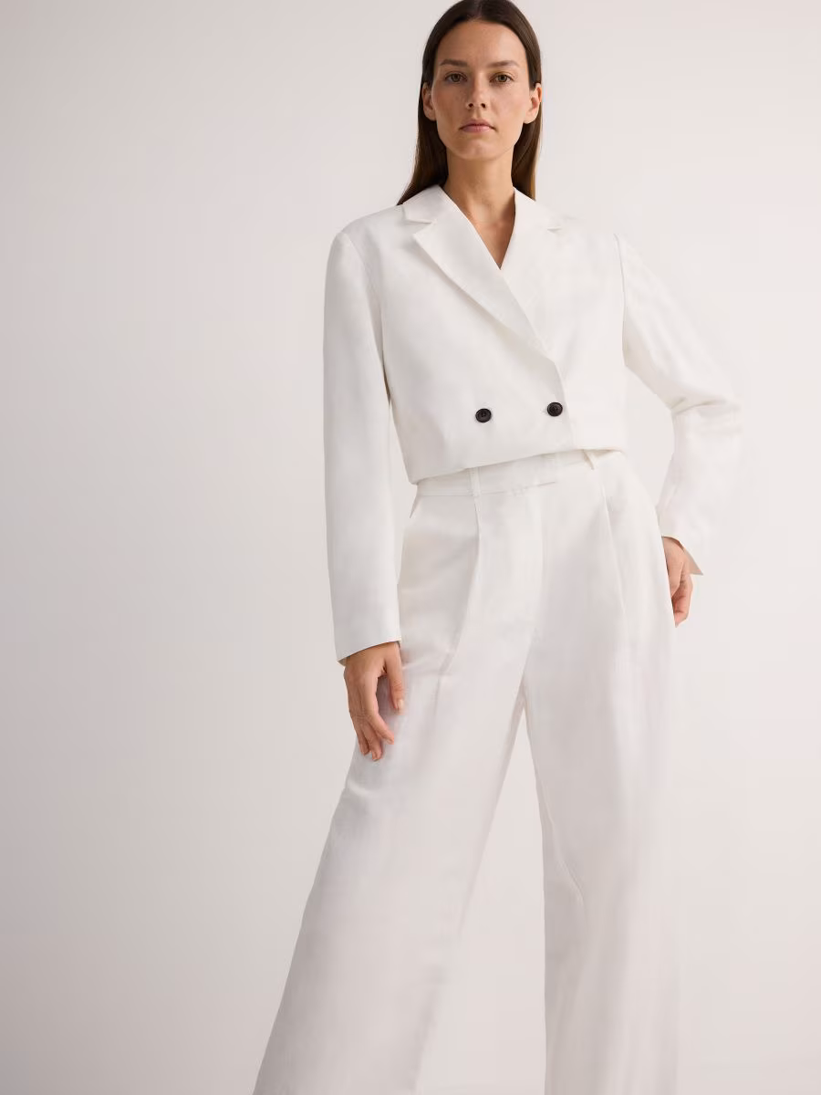 Linen Rich Trousers With Viscose Blend