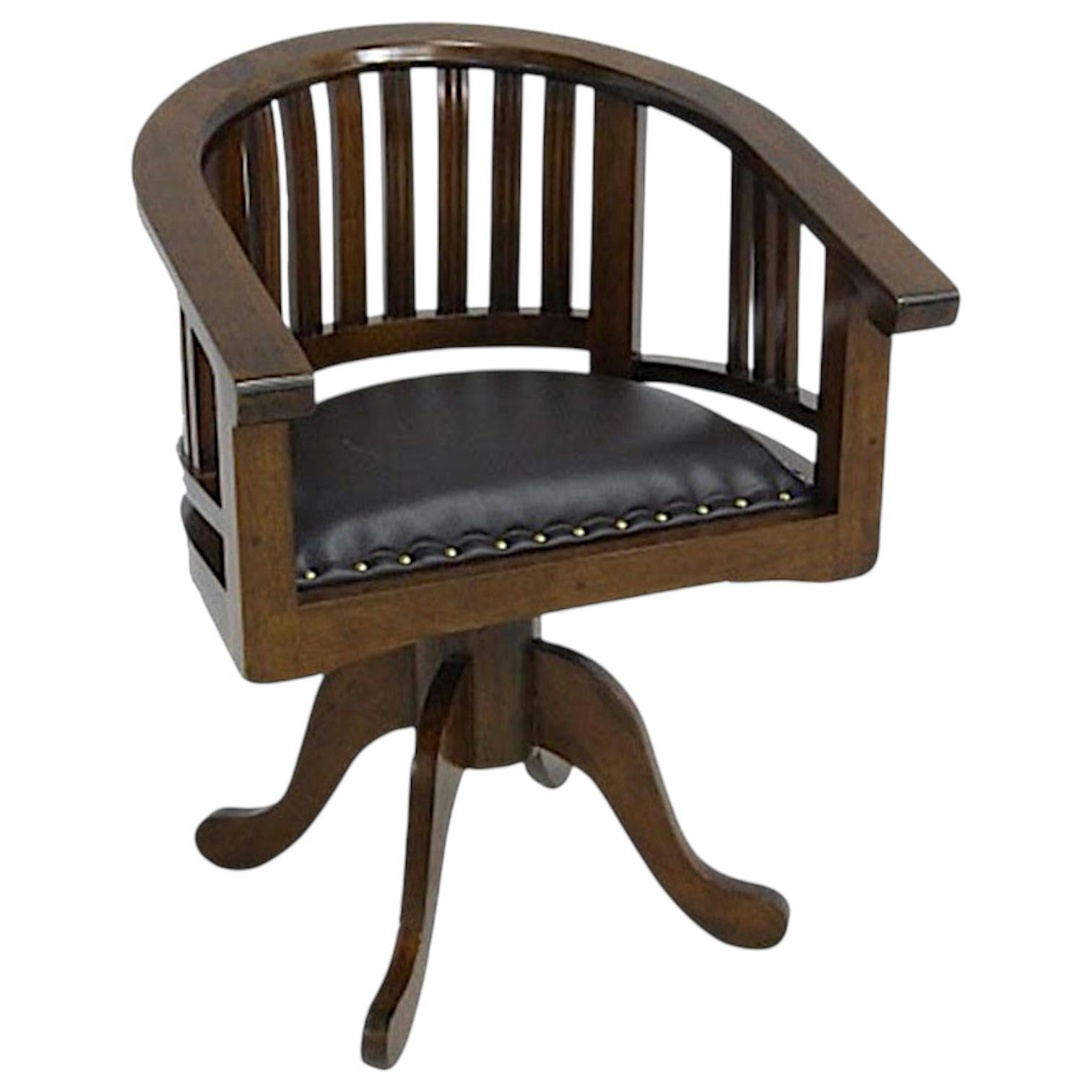 Fauteuil tournant Hévéa avec assise mousse PU 62x45x80cm MAORI