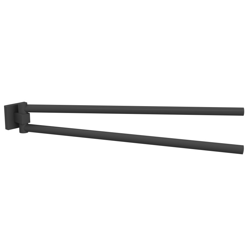 Porte-serviette Loft Game à 2 bras noir mat ALLIBERT