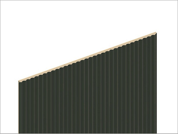 Panneau décoratif fraisé Serval vert foncé L.280x l.60cm Ep. 1,5cm