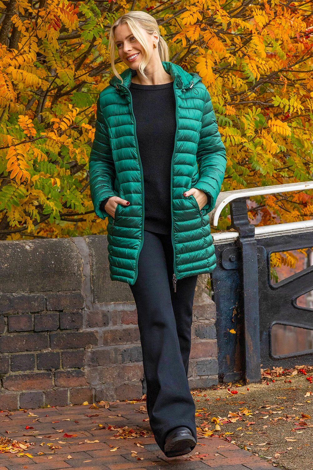 Roman Longline Quilted Hooded Puffer Coat