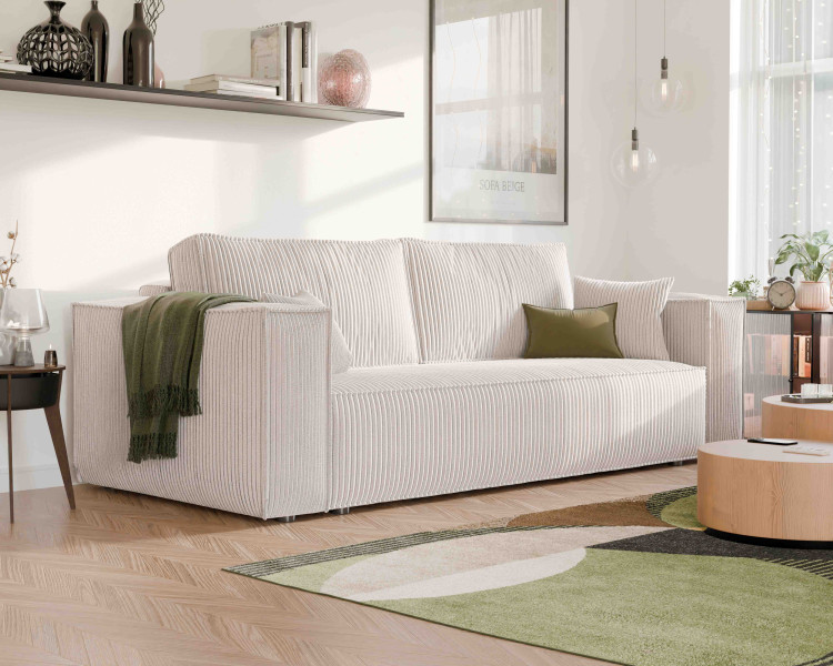 Kanapa sofa tapicerowana BALI z funkcją spania i pojemnikiem
