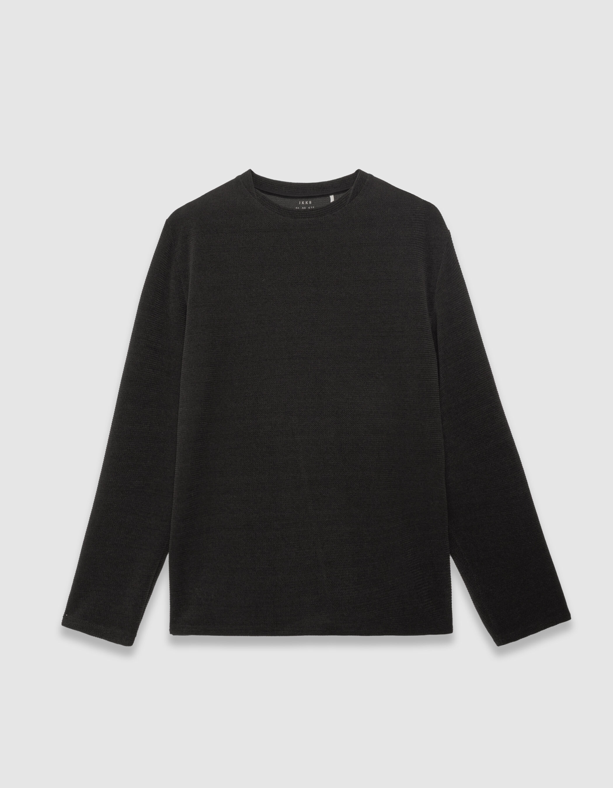 T-shirt manches longues noir nid d'abeille DRY FAST Homme