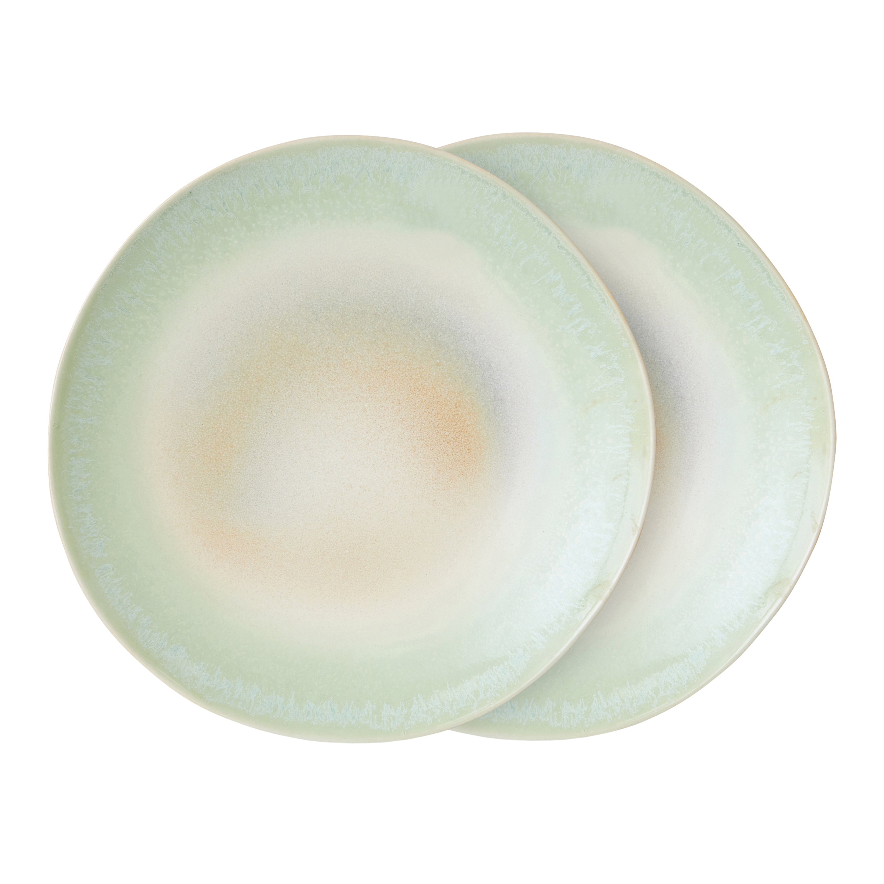 HKliving 70's Ceramics Dinerbord Ø 27,5 cm - Set van 2 - Palms