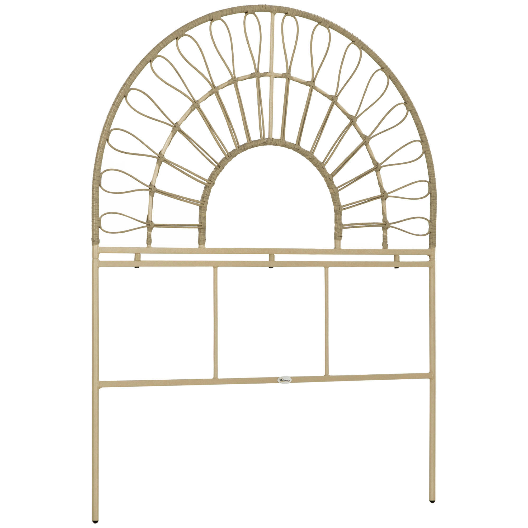 - Tête de lit style bohème - dim. 96L x 122H cm - acier résine tressée