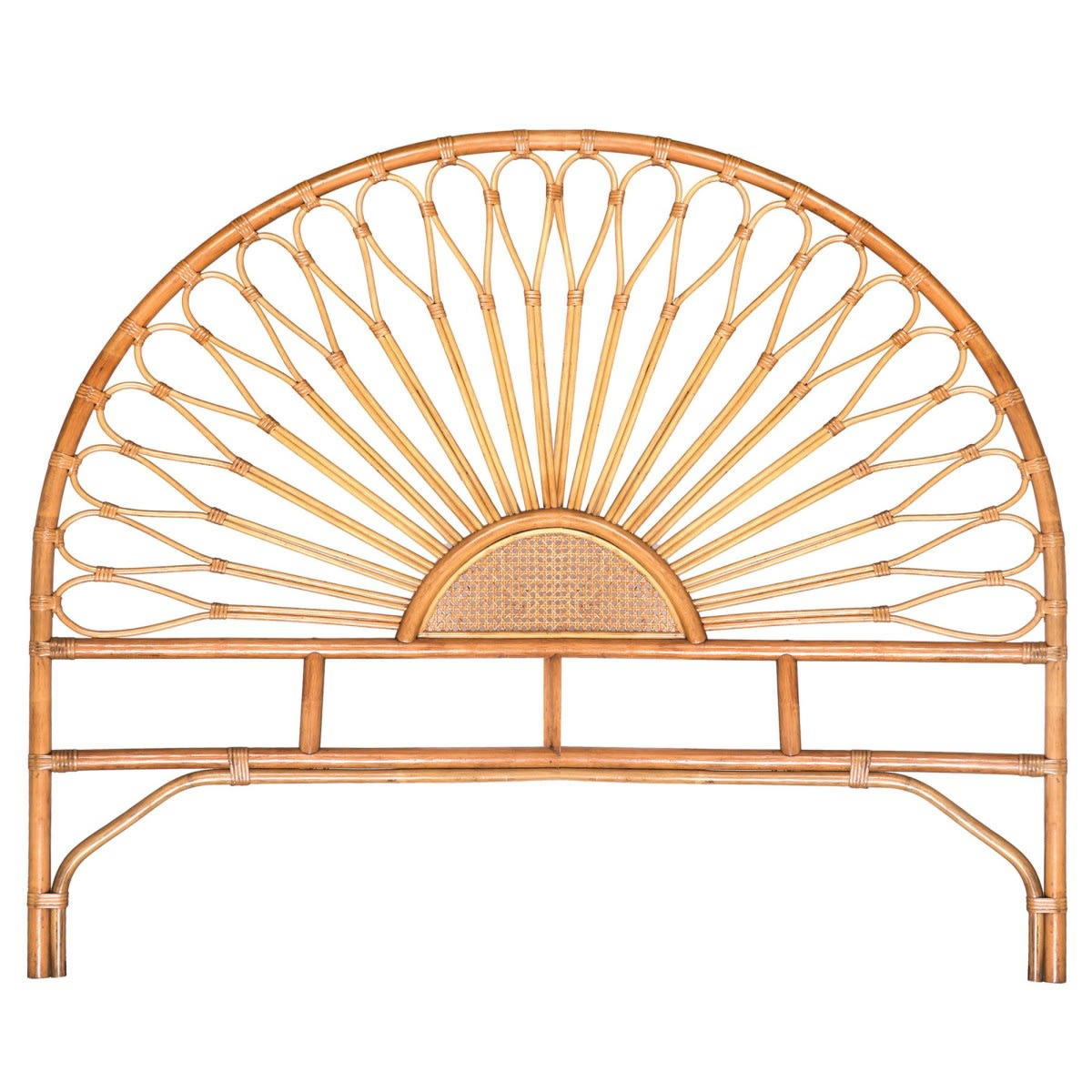 - Tête de Lit Demi-lune Rotin - 160cm