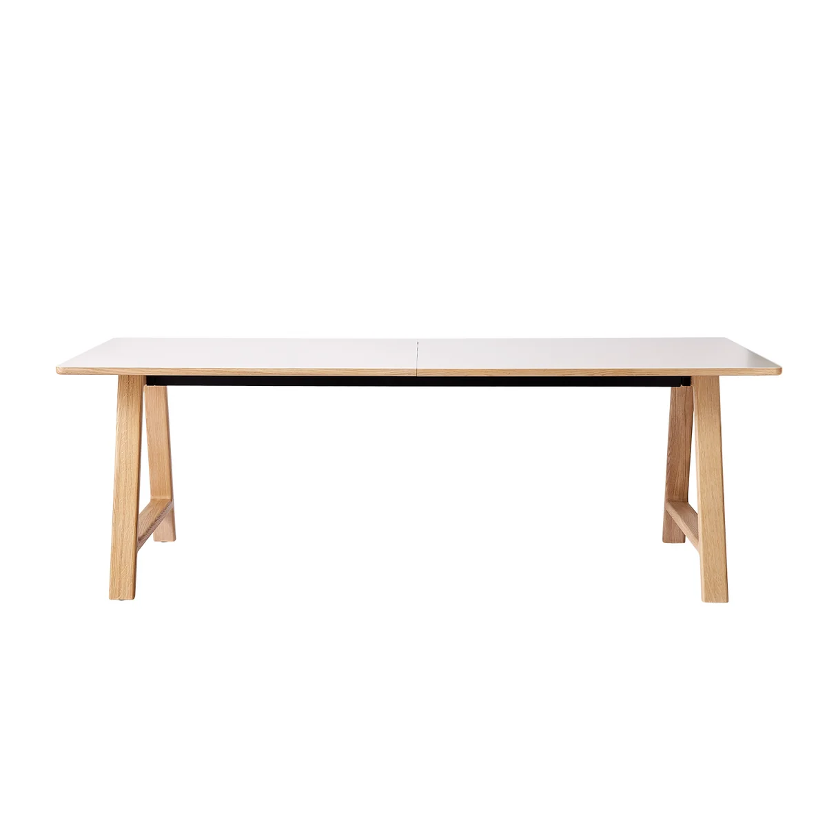 Andersen Furniture - T11 Esstisch, 220 x 95 cm, kristallweiß / Eiche weiß pigmentiert