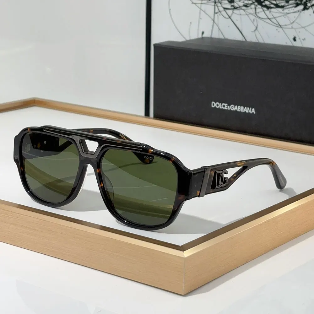 DOLCE & GABBAN DG Mirror Leg Hollowed Out Logo Sunglasses