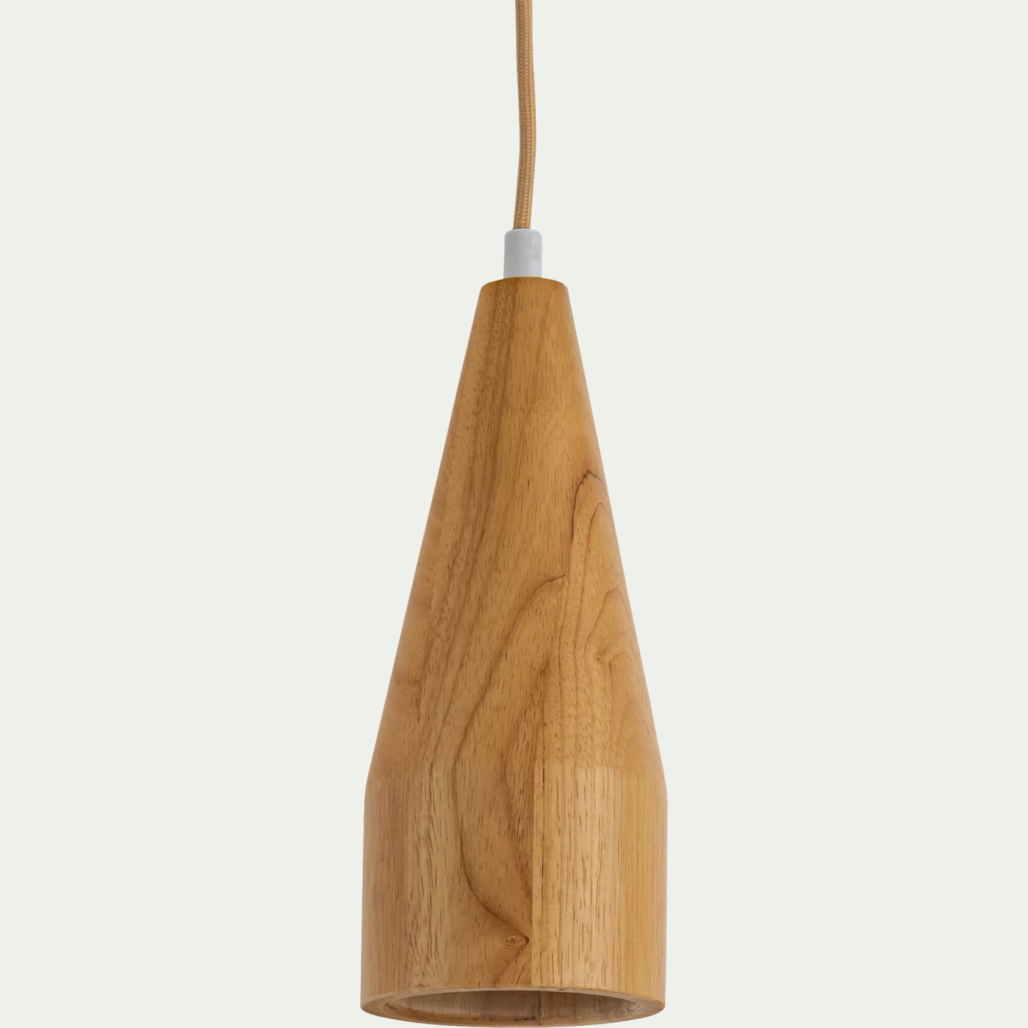 MELINA - Suspension électrifiée en bois d'hévéa - bois clair