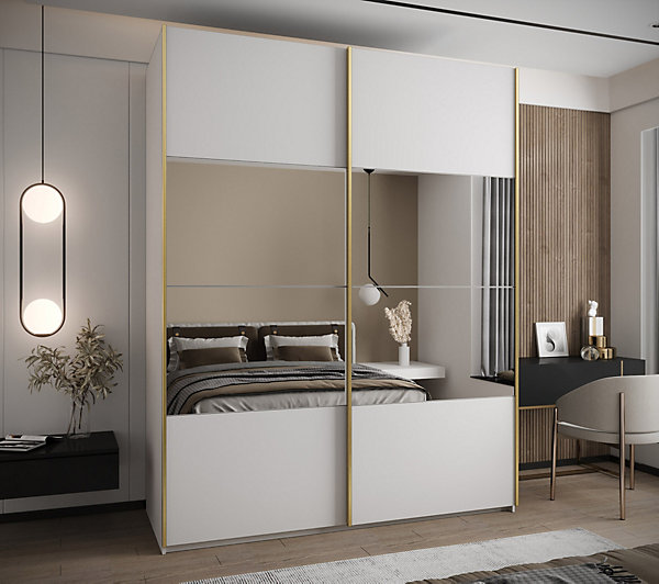 Armoire Lux 4 à portes battantes H. 245,5 x L. 200 x P. 64, 2 portes