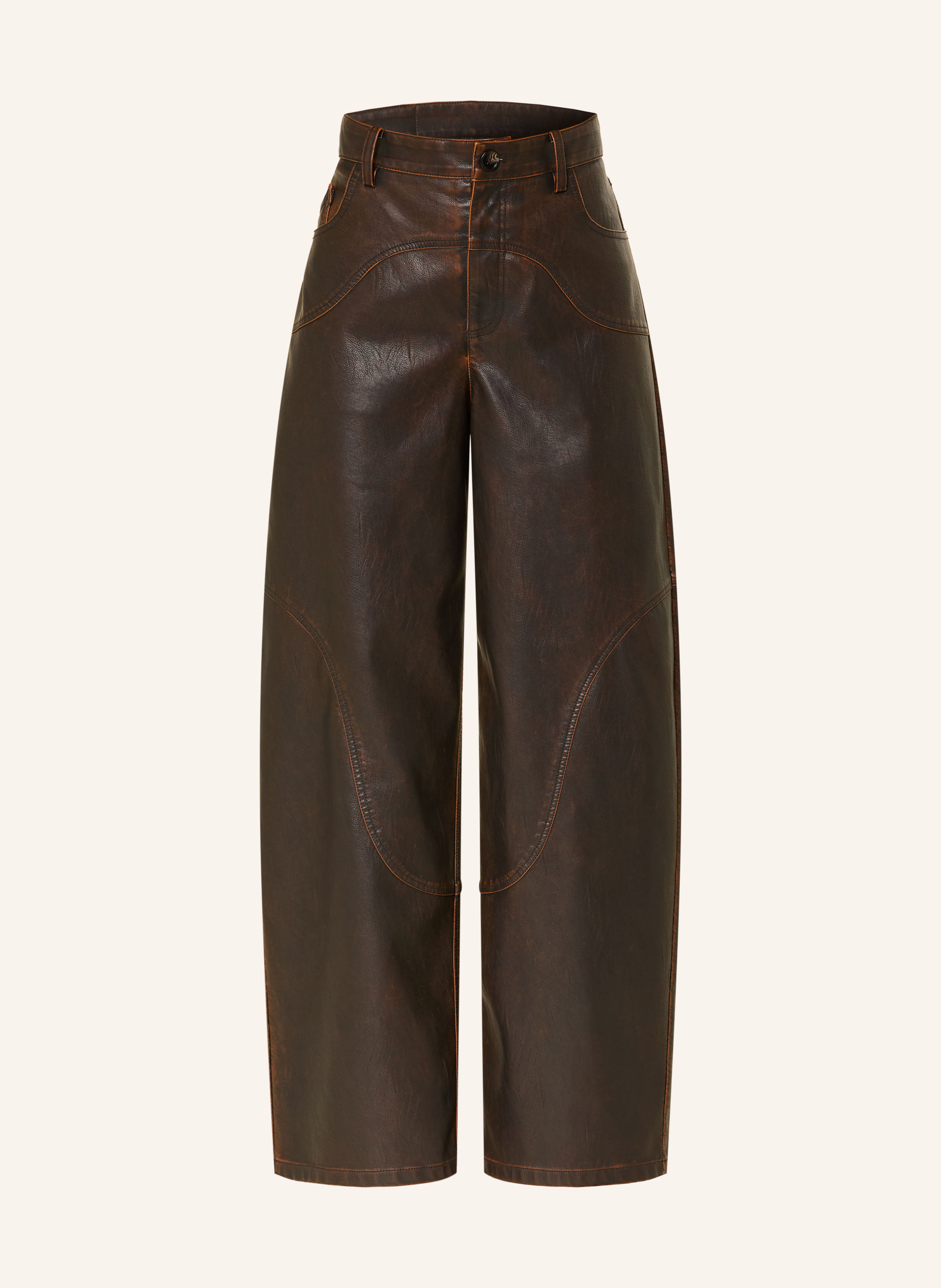 BAUM UND PFERDGARTEN Barrel Jeans NAPOLEN in Lederoptik