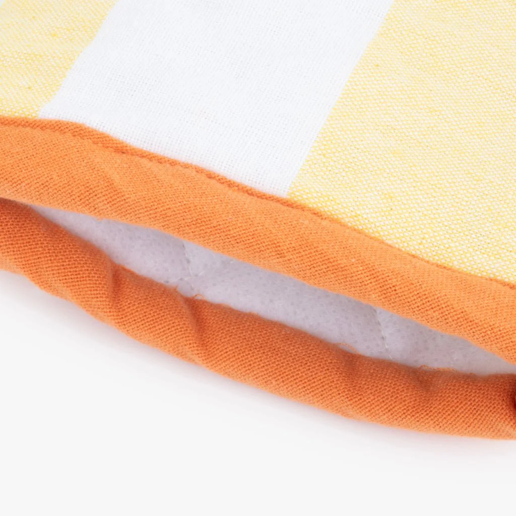 Pega luva de Algodão Riscas Amarelo e Laranja TÂNGER