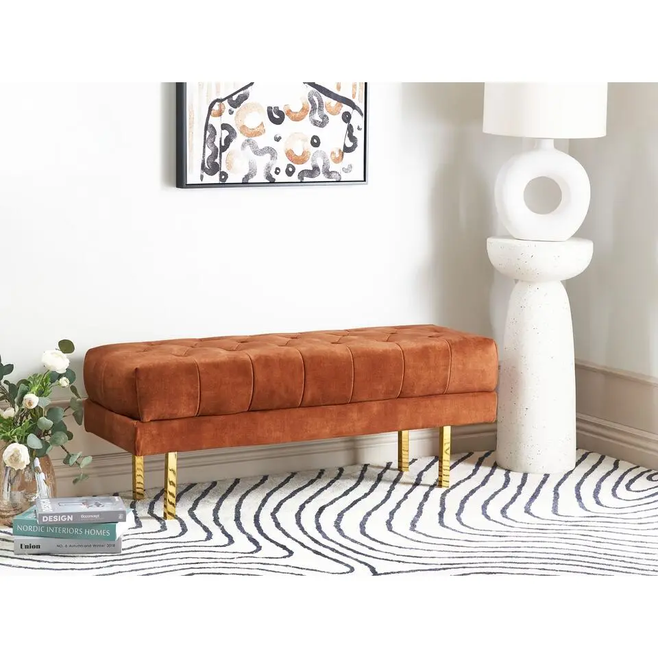 ROSEVILLE - Bankje - Rood - Fluweel