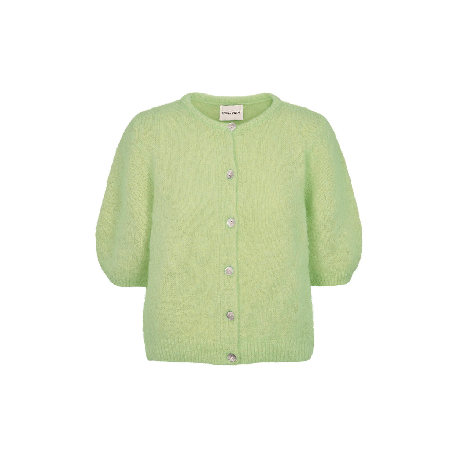Susan Kort&aelig;rmet Cardigan, tea green