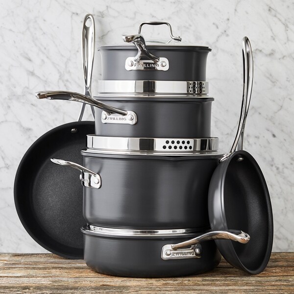 ZWILLING Clad Xtreme 10-pc Aluminum Nonstick Cookware Set - Black