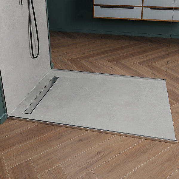 Bac a douchea carreler siphon plat 120x120 cm recoupable Onbath's