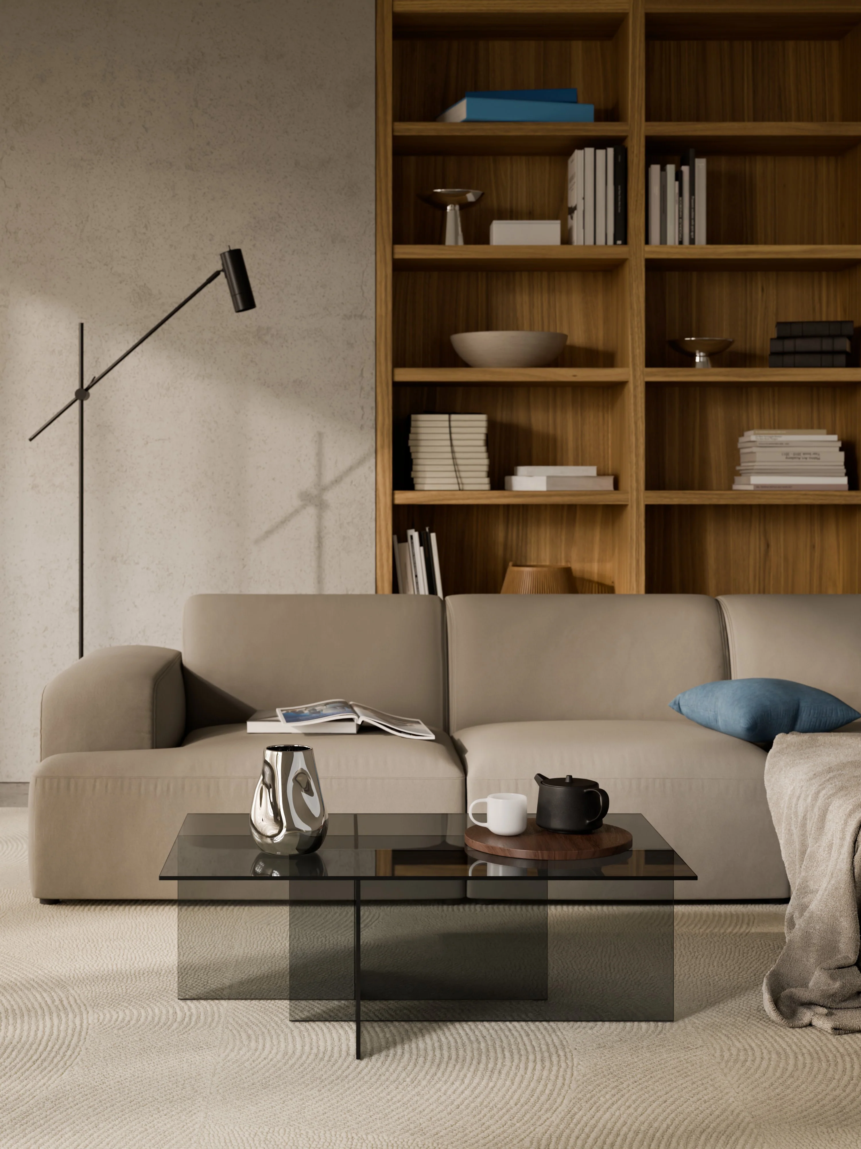 Glas-Couchtisch Anouk, B 102 cm