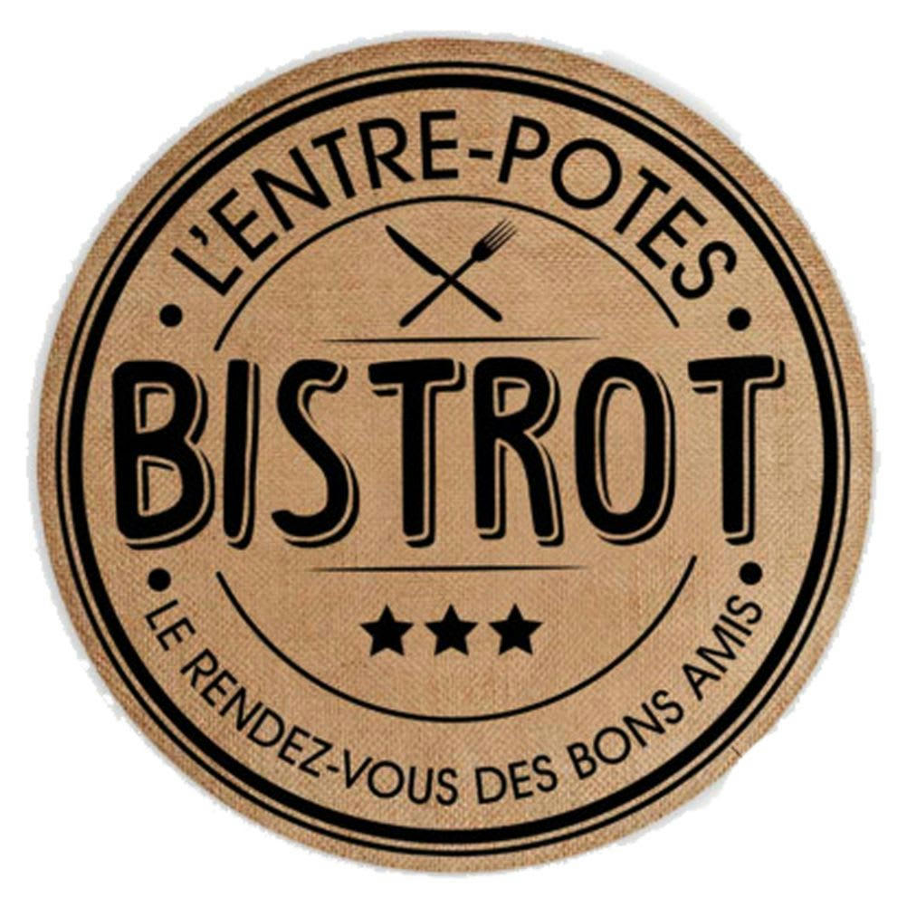 L'ENTRE POTES - Set de table rond en toile de jute D38