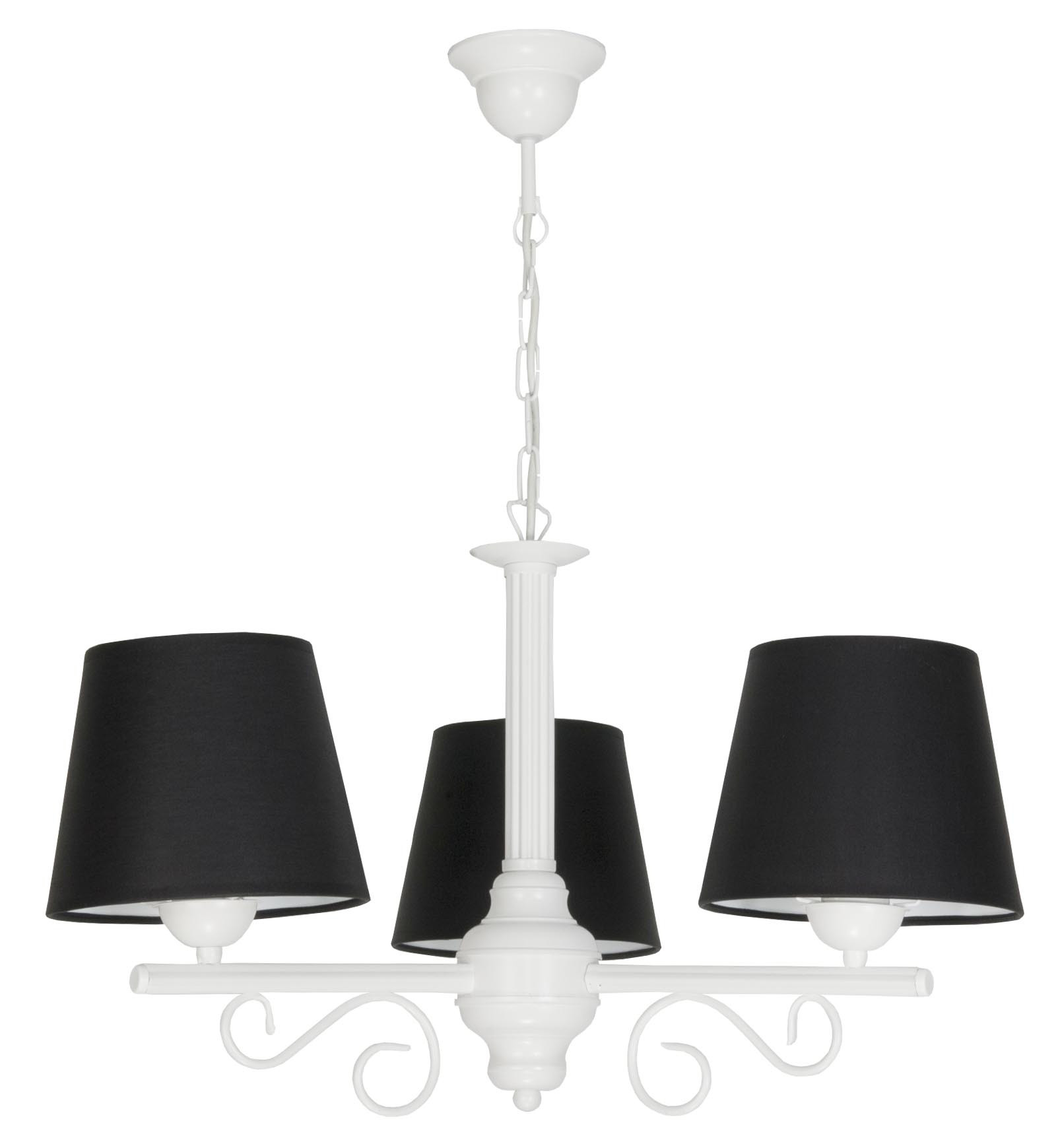 Lampa wisząca retro czarny abażur EDYLIT 3xE27 NOMADA NEGRO 14-762