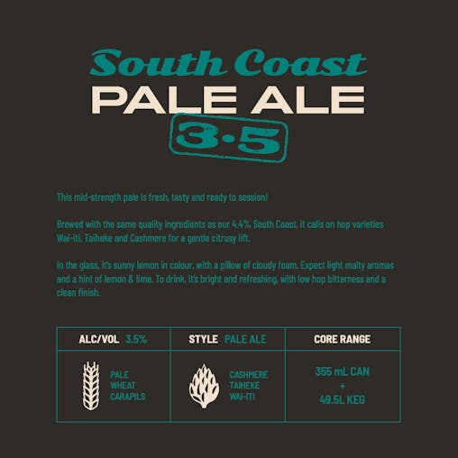 Pirate Life South Coast Pale Ale 3.5%, Mid-Strength Pale Ale, Bright & Refreshing Beer, 3.5% ABV, 355mL (Case of 16 Cans)