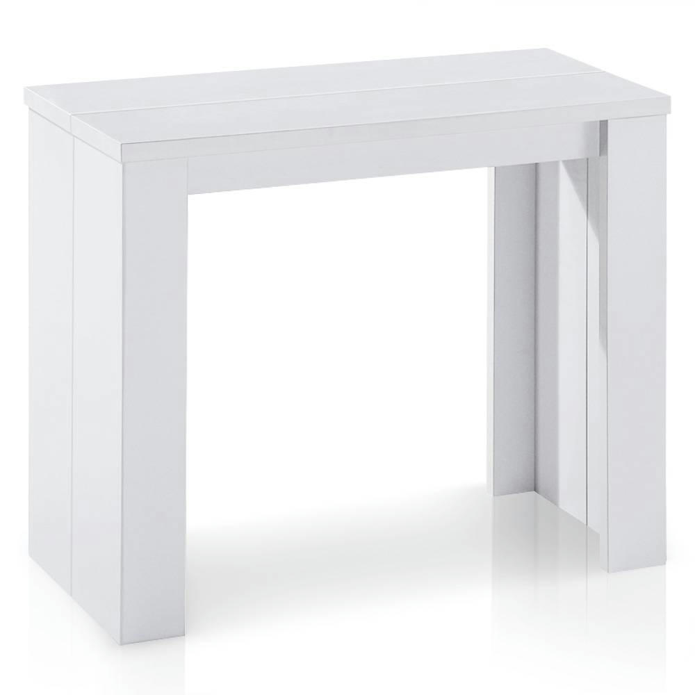 BROOKLINE - Table console extensible blanc