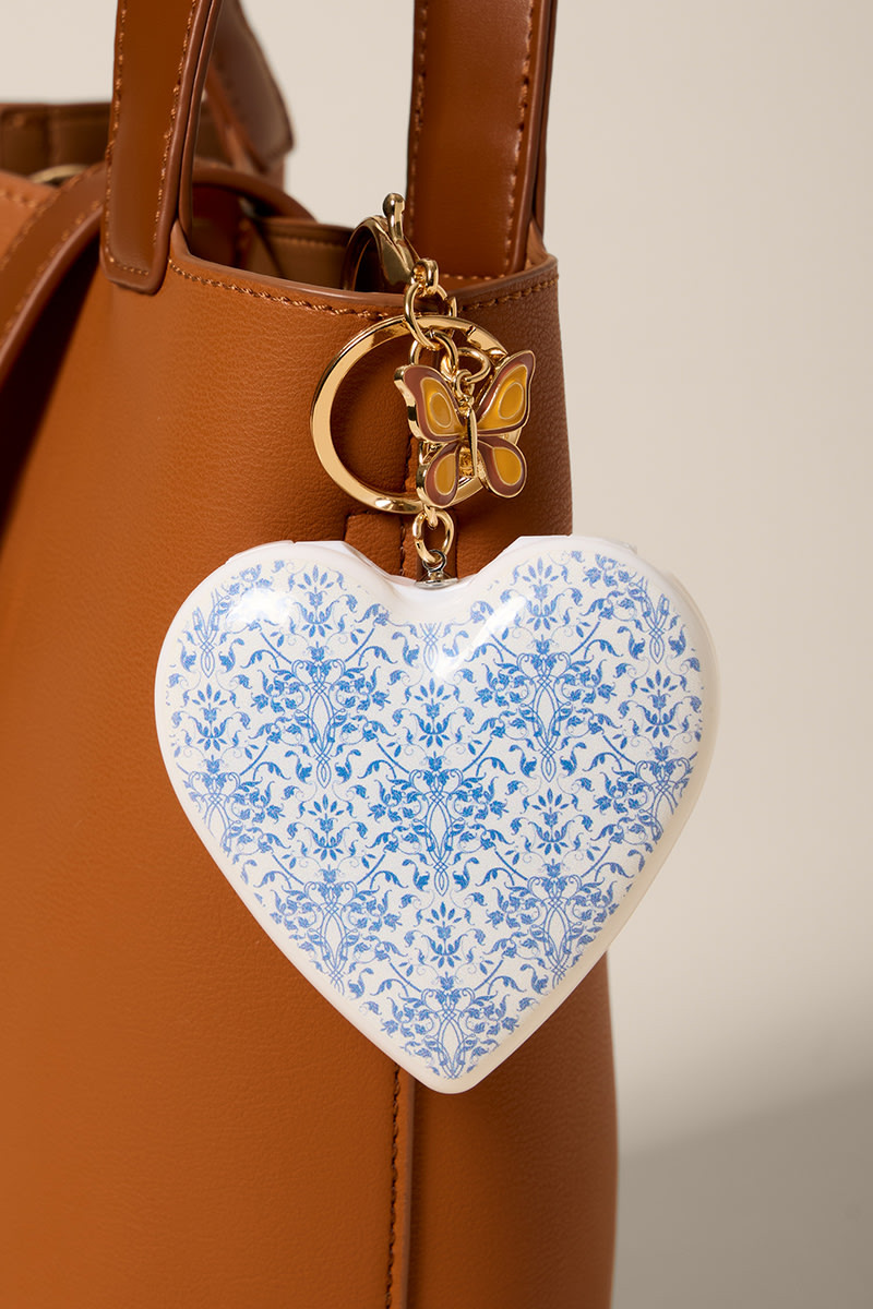 Heart Shaped Hairbrush Keychain