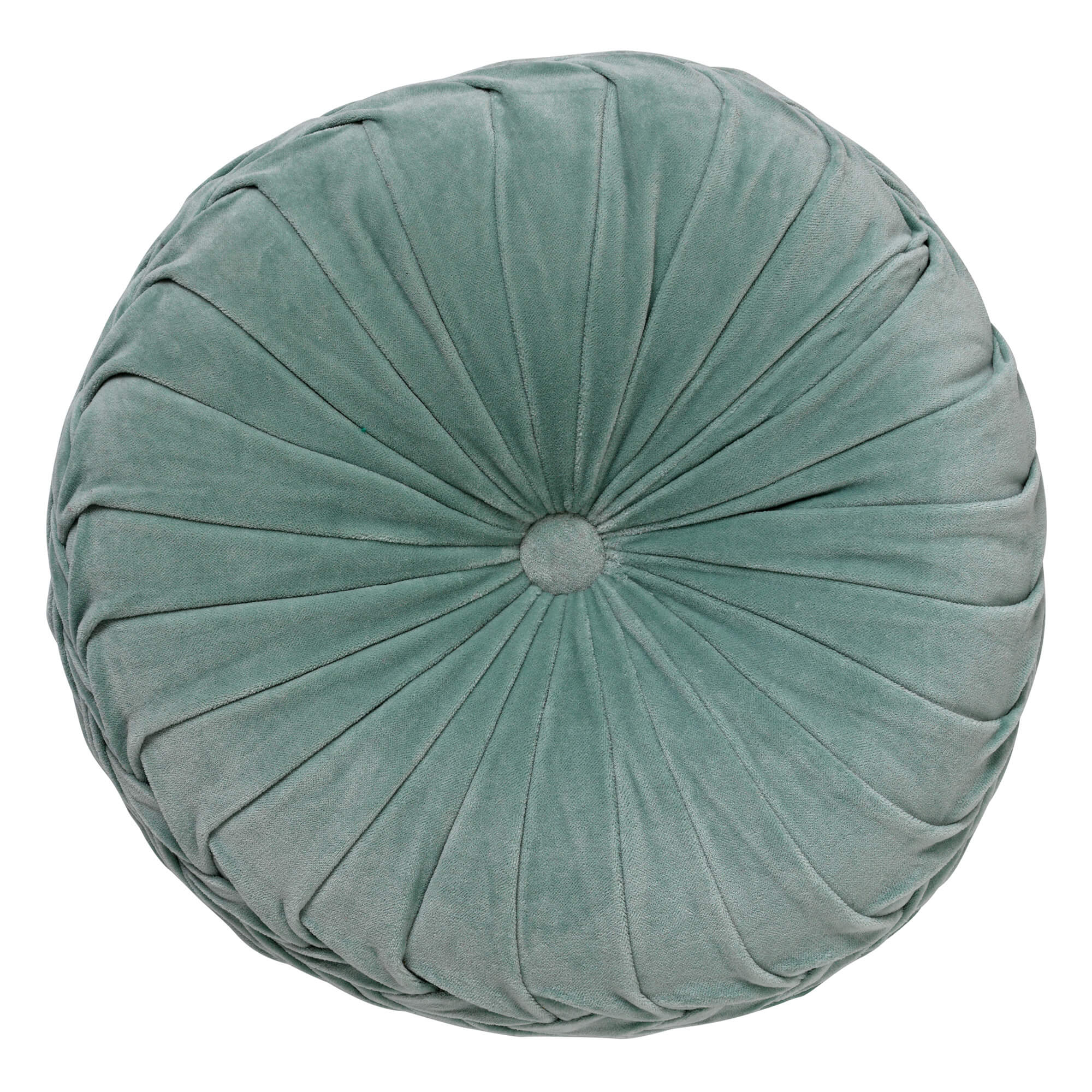 KAJA - sierkussen Ø40 cm - rond - velvet - Jadeite - groen