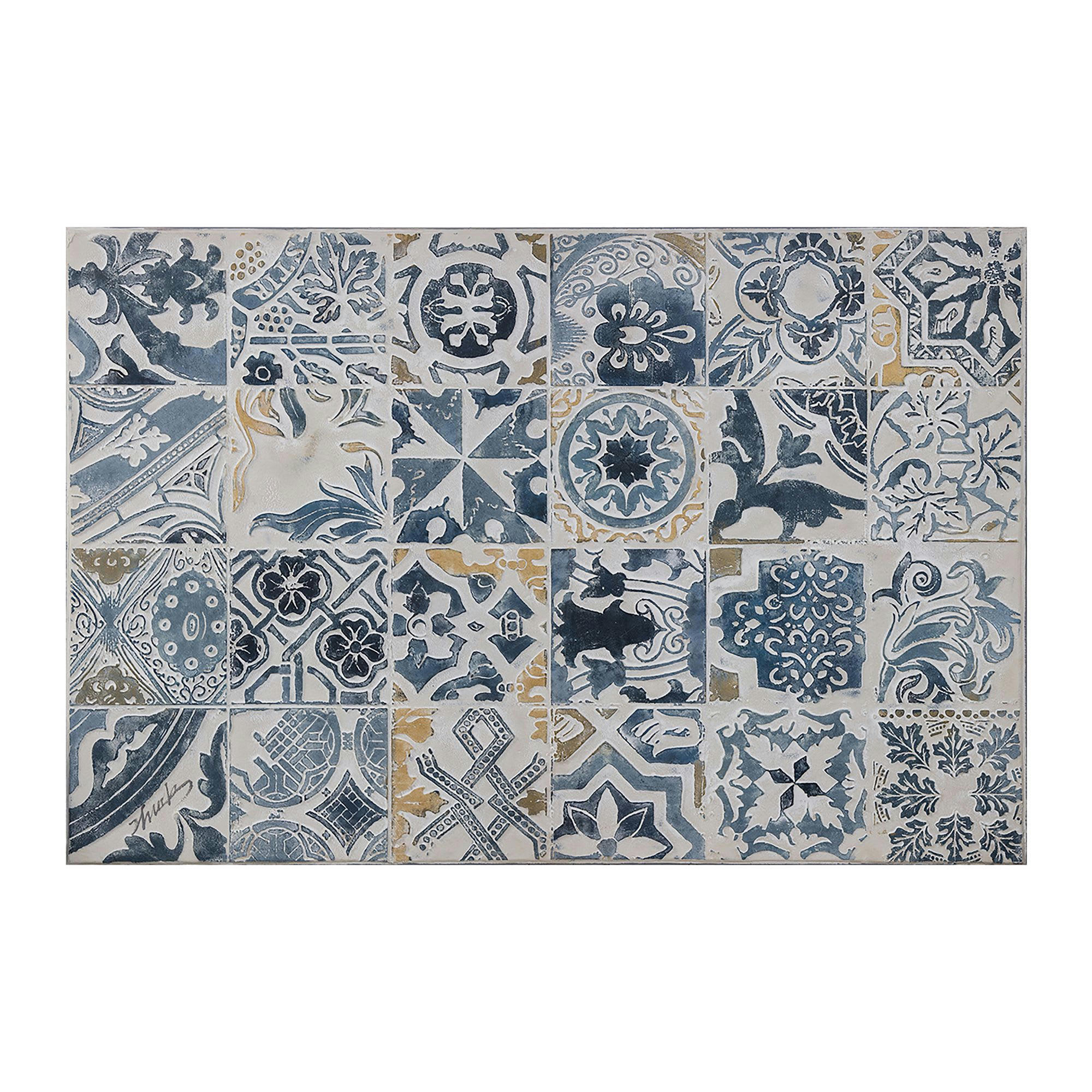 ART - Peinture sur toile carreaux de ciment 80x120cm