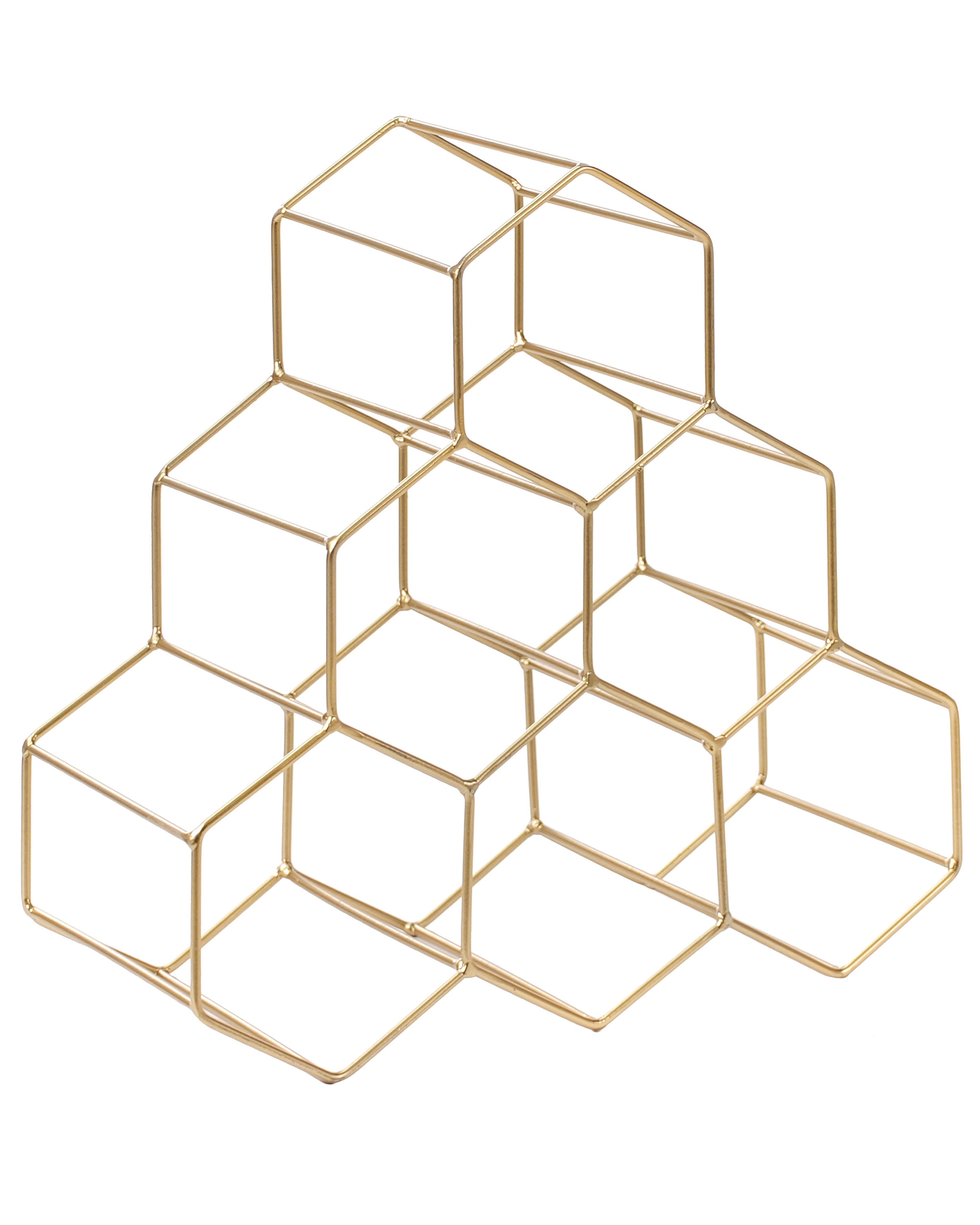Wine Rack LISTOWEL Metal Gold