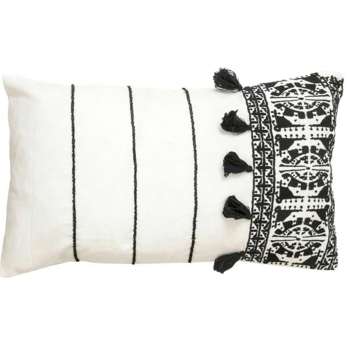 NEO BERBERE - Housse de coussin coton  50x30 noir