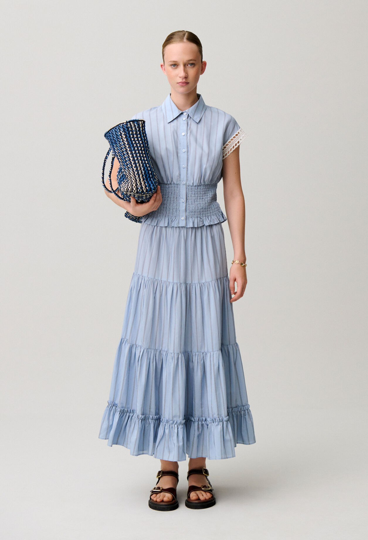 Chemise rayée sans manches