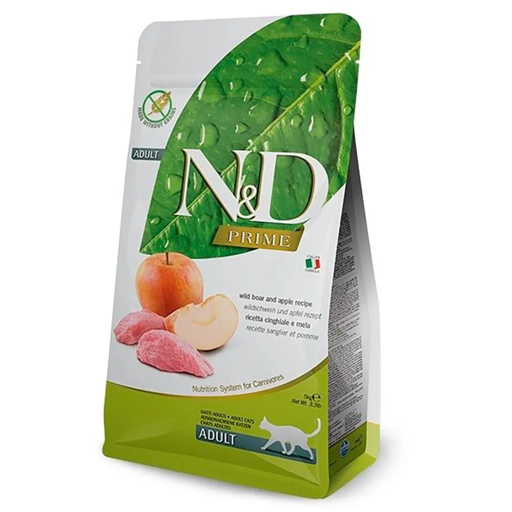 Farmina N&D Prime Cat Wild Boar And Apple Adult Cat Feed 5kg
