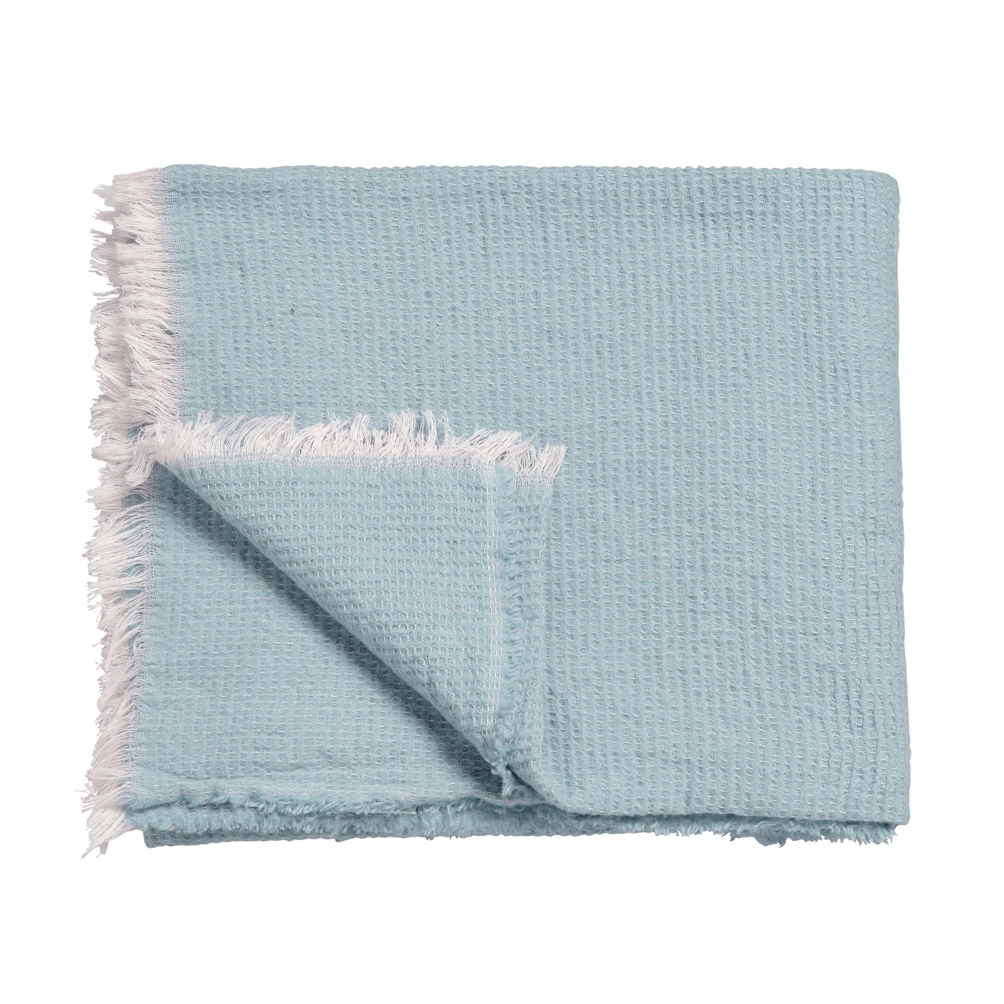 Home 89 Plaid Pearl Blue   130 x 220 cm   Blauw   Katoen   Polyester