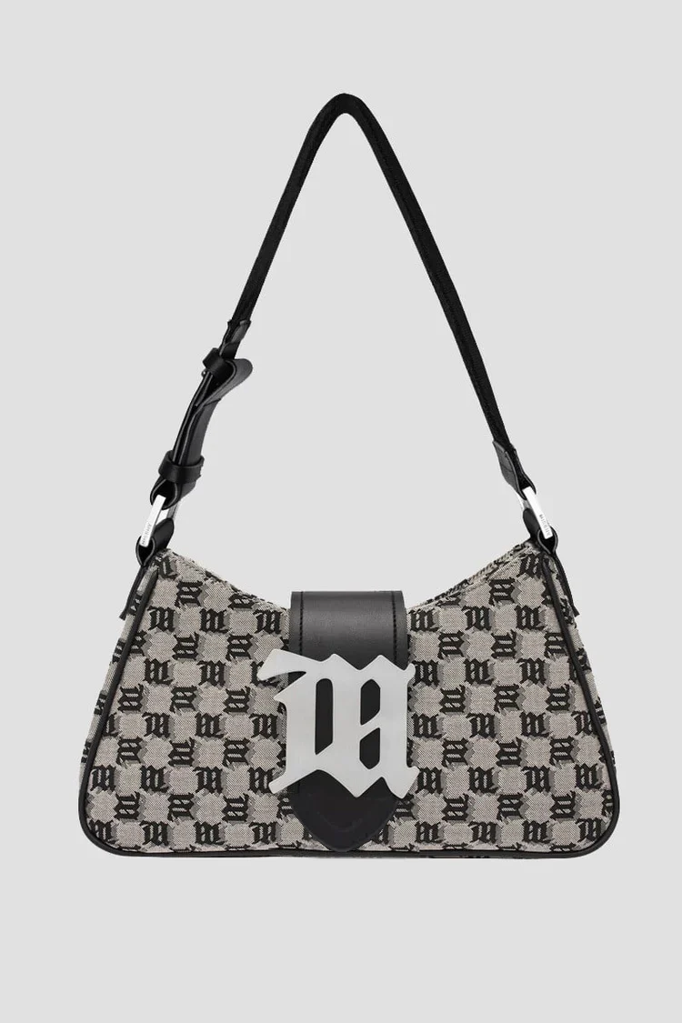 Jacquard Monogram Shoulder Bag Medium
