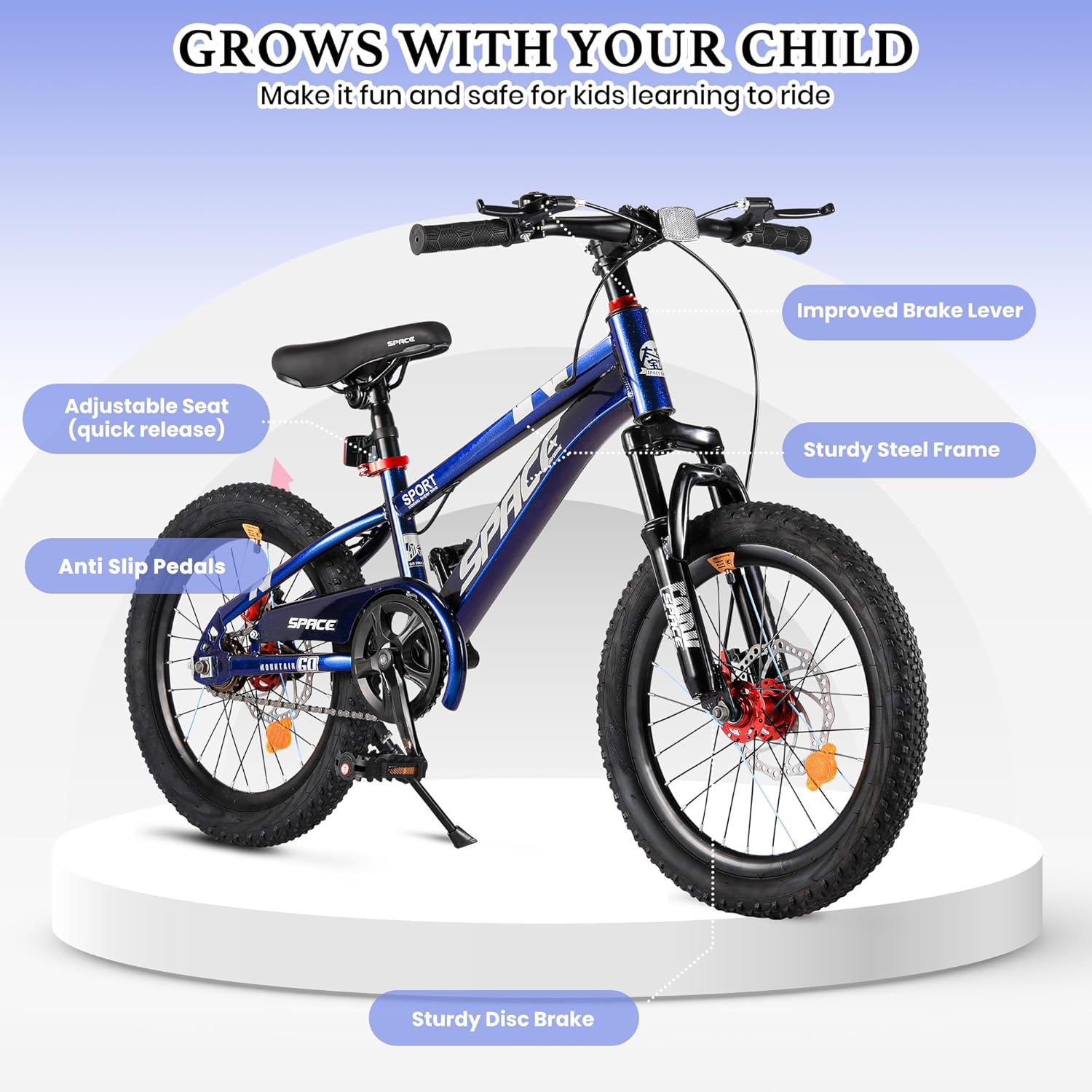 Kids Bike-18 20 Inch Bike for Boys and Girls Bicycle with Adjustable Seat and Handbrake, Bikes for Kids 7-13