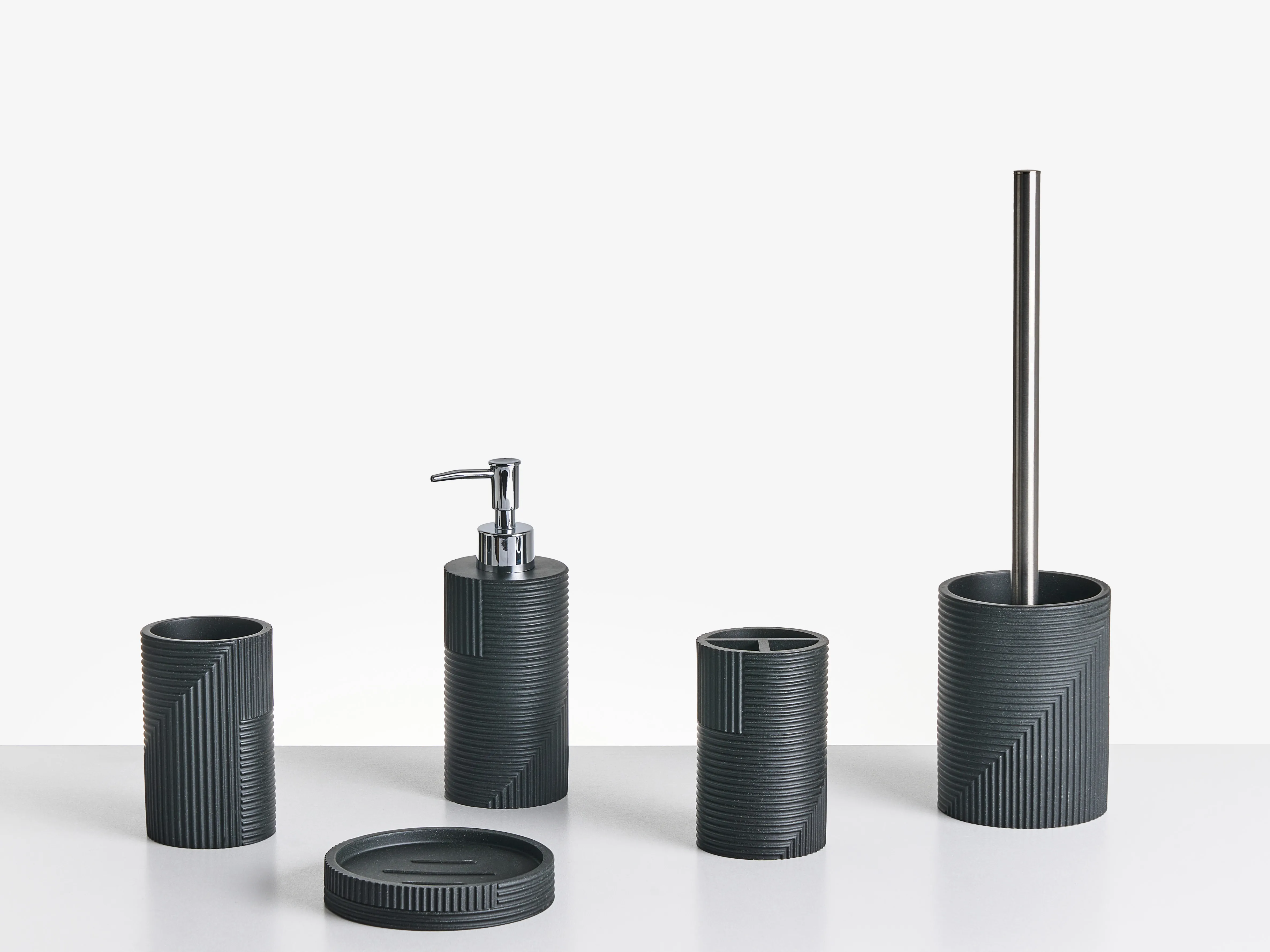 5-Piece Bathroom Accessories Set SEPAHUA Black