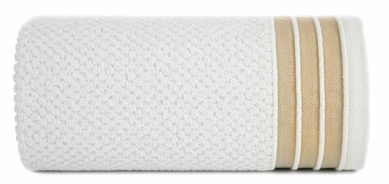 Ręcznik Madlen 70x140 biały zdobiony bordiurą frotte 500 g/m2