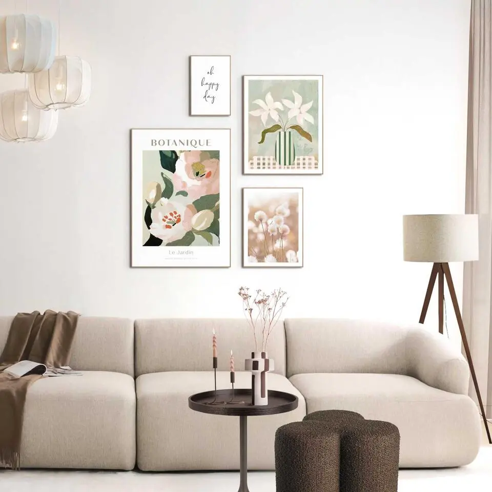 Set poster met lijst - Gevoel van Groen