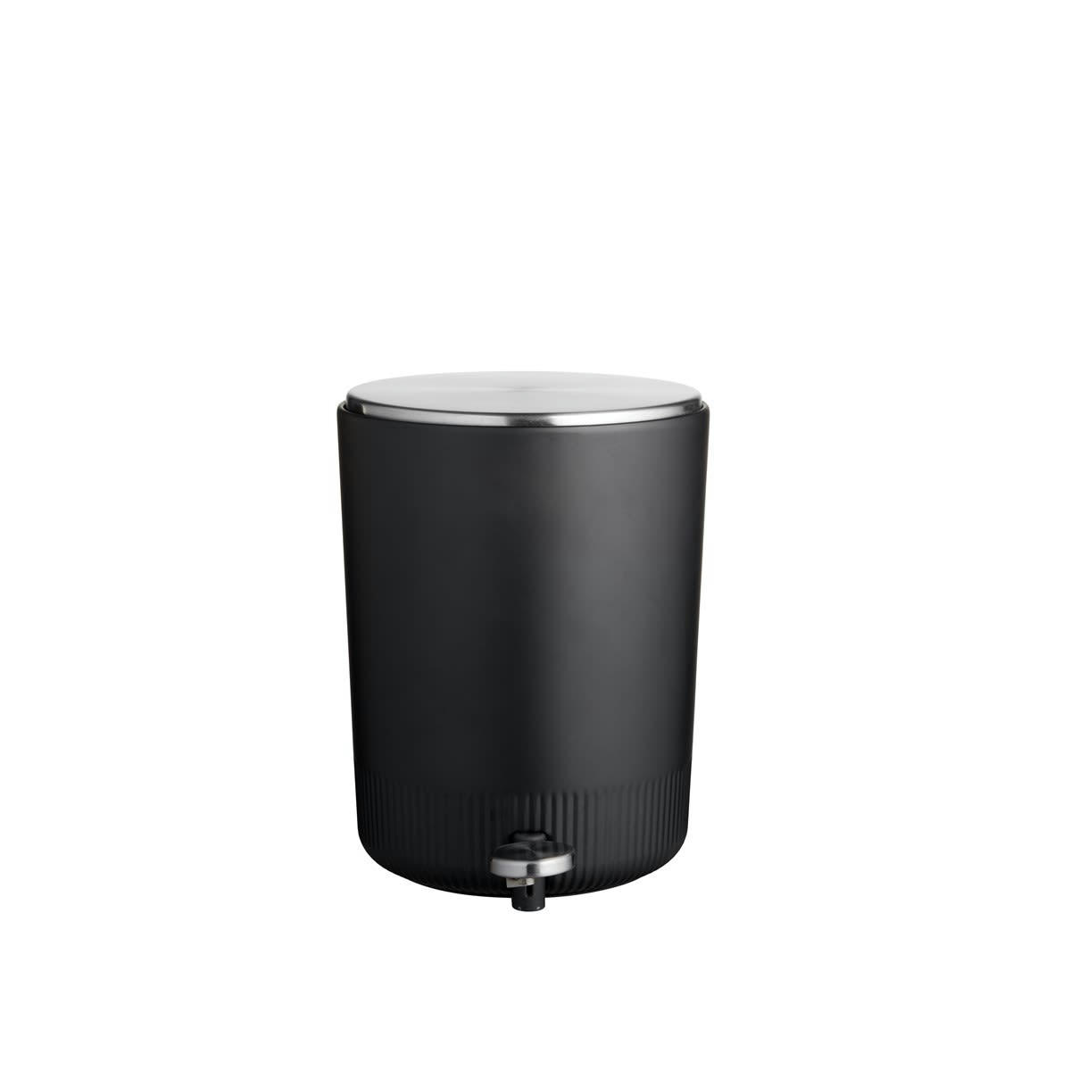 PLISSÉ - Poubelle à pédale en acier inoxydable gris anthracite