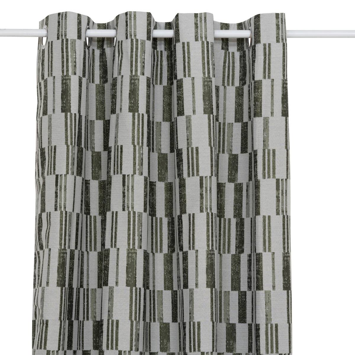Curtain "Leyna" Jacquard, Khaki Green, 140x260 cm