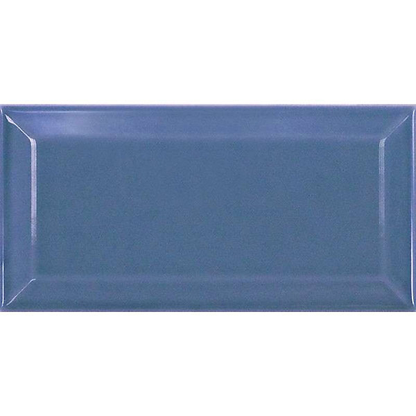Carrelage mur relief métro parisien uni bleu brillant 7,5x15 cm METRO BLUE