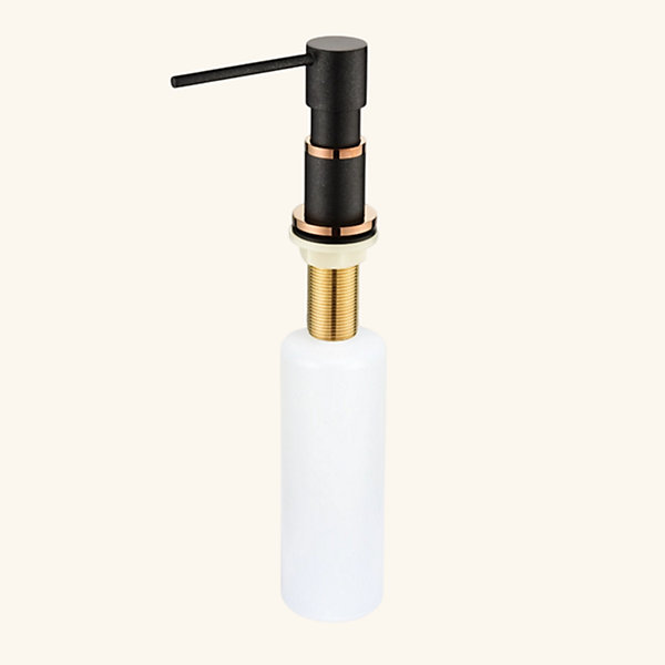 Distributeur savon cuisine encastrable Helika noir et cuivre