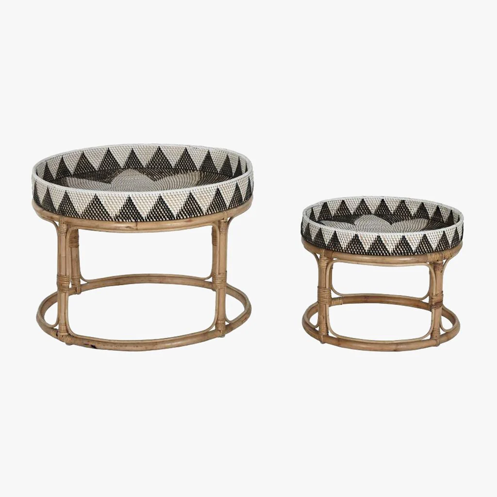 Conjunto de Duas Mesas Ratan VEREDA