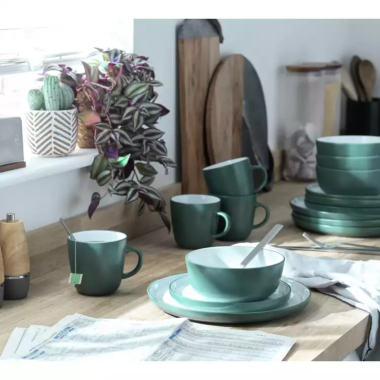Habitat Two Tone Stoneware Dinner Set